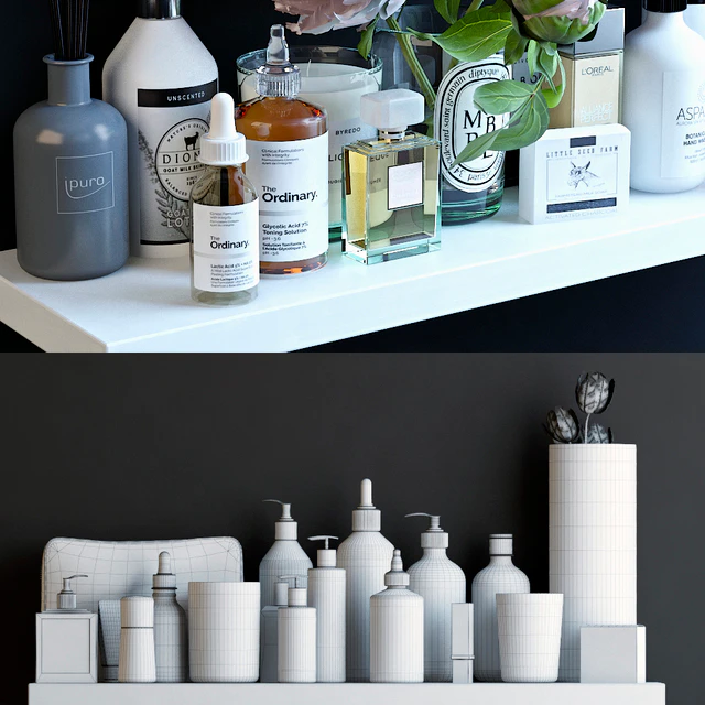 Shelves with cosmetics and bathroom decor - 2 — Descargar