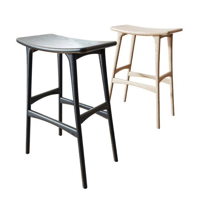 Oak Osso black bar stool (ETHNICRAFT) — Скачать