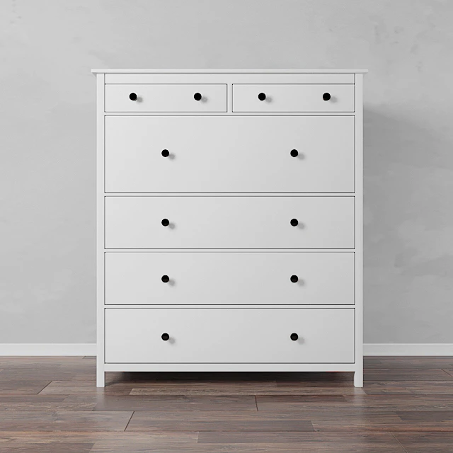 Комод с 6 ящиками, белая морилка. ХЕМНЭС IKEA HEMNES — Скачать