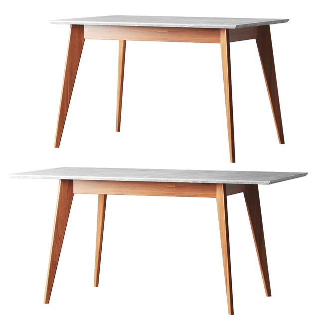 Dining table gray-marble 120-160 cm R-Home — Descargar