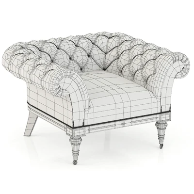 Restoration Hardware Islington Chesterfield Upholstered Chair — Ver 3