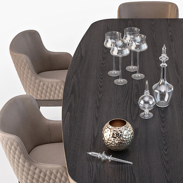 Cattelan Italia Planer table Magda armchair set01 — Descargar