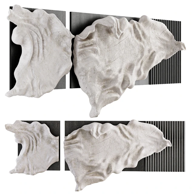 Decorative panel with a sculptural bas-relief made of plaster — Descargar