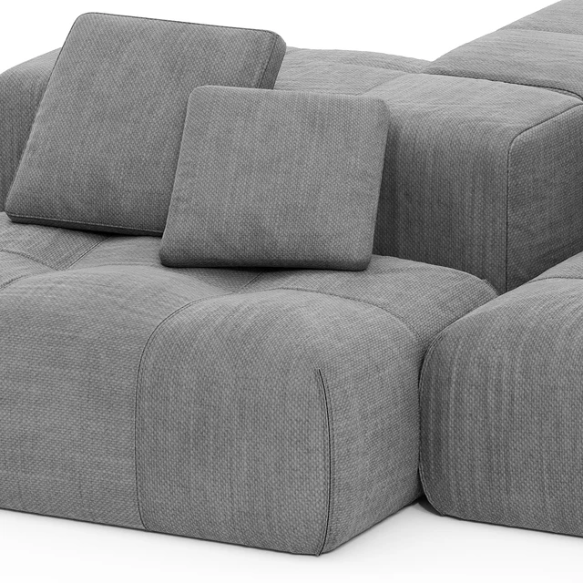 Saba Italia PIXEL Sectional fabric sofa with removable cover — Скачать