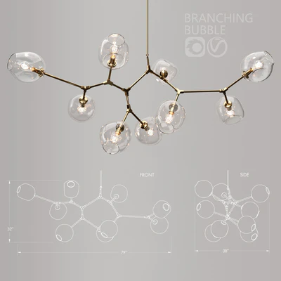 Branching bubble 9 lamp — Ver 1