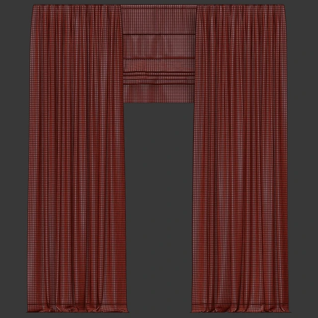 Curtains with tulle and roman blinds. — Descargar