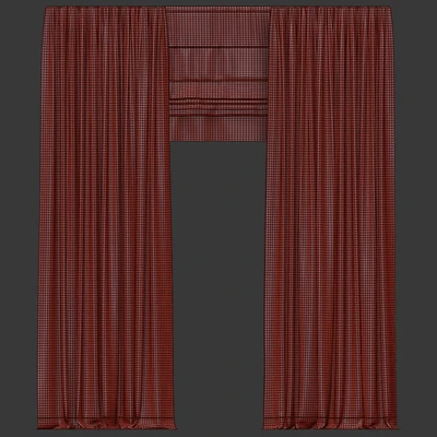 Curtains with tulle and roman blinds. — Ver 3