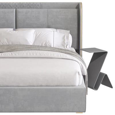 White Wingback Bed 102 — Вид 4