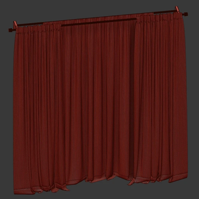 Curtains with tulle in two colors — Descargar