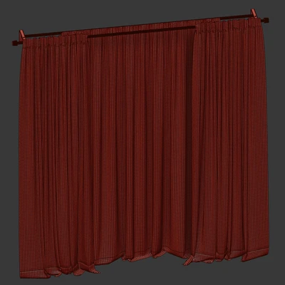 Curtains with tulle in two colors — Ver 5