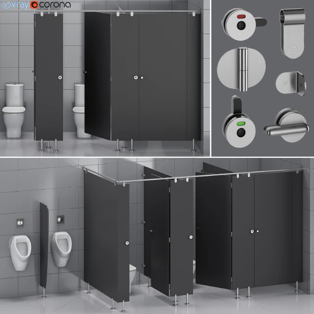 Sanitary partitions for public toilets FunderMax 1 (constructor) — Descargar