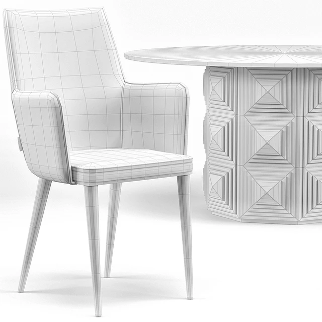 Holen Dining Chair, Gwyneth Round Dining Table — Descargar