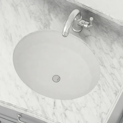 60"Double sink wooden vanity with Carrara marble top — Вид 3