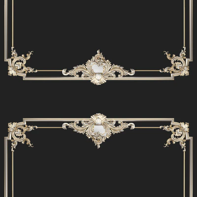 Plaster decorative frame 2 — Ver 4