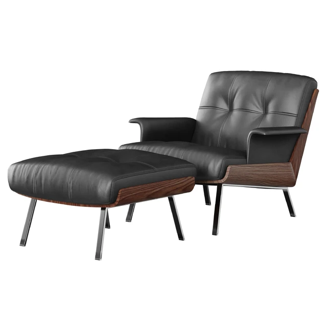 Minotti Daiki leather armchair — Descargar
