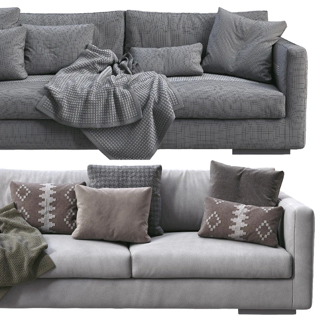 Flexform leather Sofa MAGNUM — Descargar