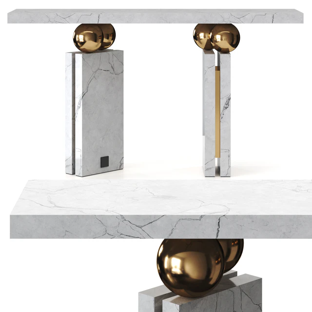Quantic Estremoz Marble Console Table By Hommes — Descargar