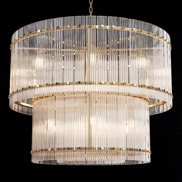 Restoration Hardware SAN MARCO 2-TIER ROUND CHANDELIER 36 Brass — Descargar
