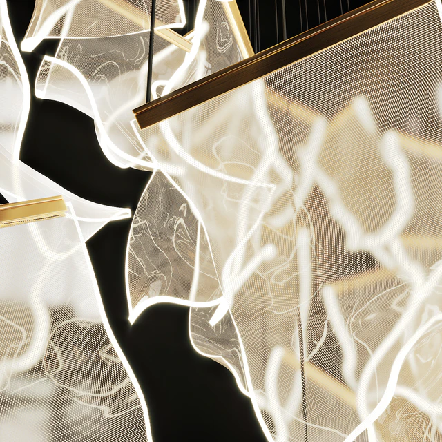 Chandelier with Curved Acrylic Plates Miran 28 — Descargar