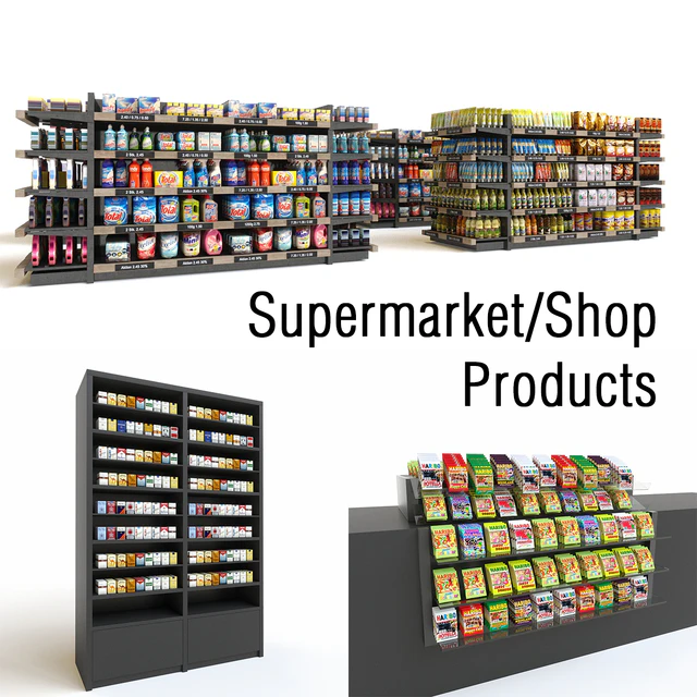 Store Shop Supermarket Products Rack — Descargar