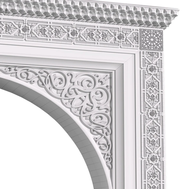 Arch in oriental style.Arabian arch.Moroccan arc.Arabic Door Portal.Entryway — Descargar