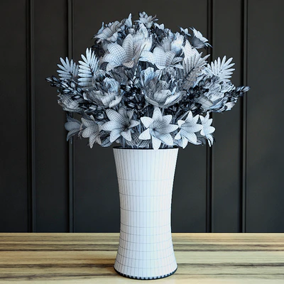 Bouquet of roses and gerberas — Ver 3