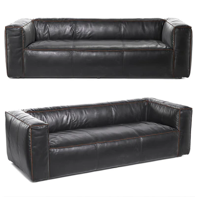 Nolita Reverse Stitch 99 ″ Sofa Rider Black — Ver 1