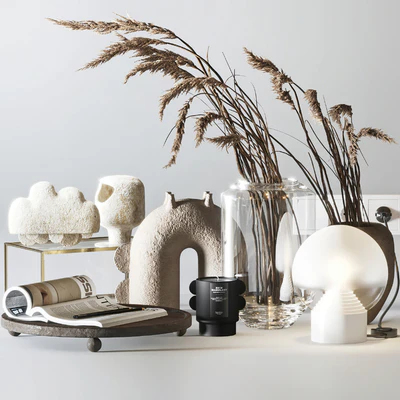 Decorative set with Ceramic and Phragmites 10 — Вид 1
