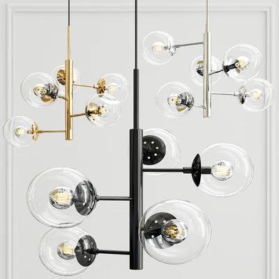 5 Globe Pendant Light lean lake — Ver 2