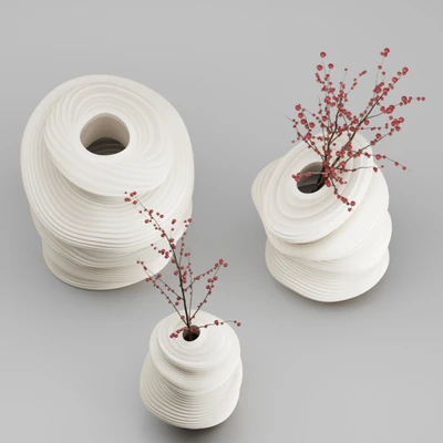 Vase Set 03-Deformed Ceramic Vase — Вид 4