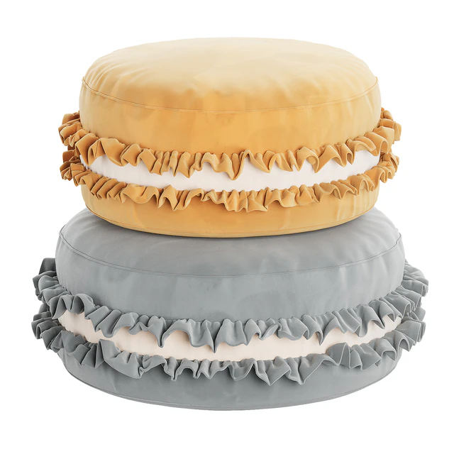 Macaron Pouf, Velour Cookie pillow — Descargar