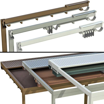 Металлическая пергола беседка навес с брезентом / Metal pergola gazebo canopy with awning — Вид 5