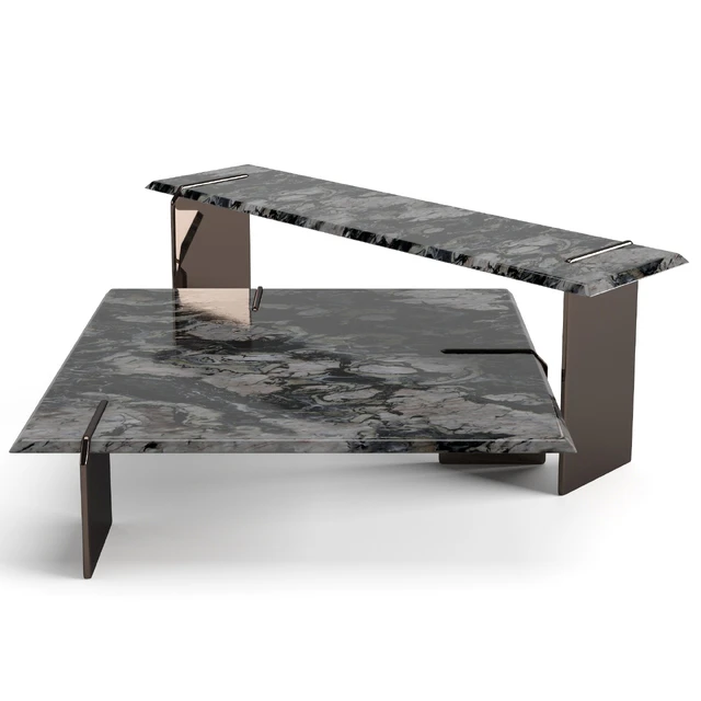 Minotti Keel square coffee tables set — Descargar