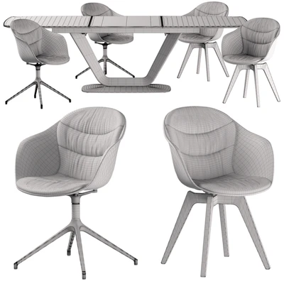 Boconcept - Alicante Table-Adelaide Chair set 01 — Ver 4