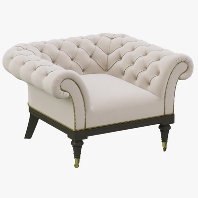 Restoration Hardware Islington Chesterfield Upholstered Chair — Ver 1