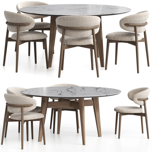 Стул Oleandro и стол Abrey circular от Calligaris — Скачать