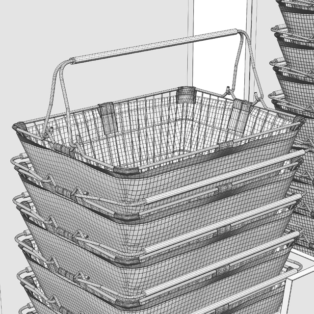 Стойка с корзинами для магазина — Скачать