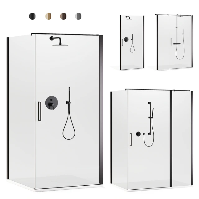 Shower enclosures Arblu Icaro + shower systems Paffoni set 1 — Descargar