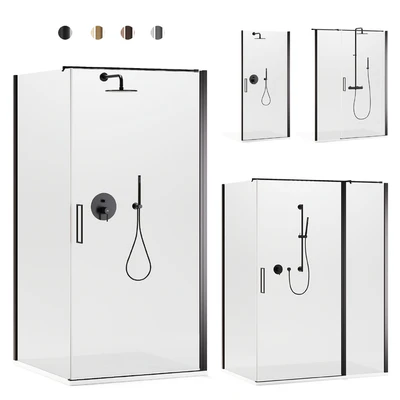 Shower enclosures Arblu Icaro + shower systems Paffoni set 1 — Ver 1