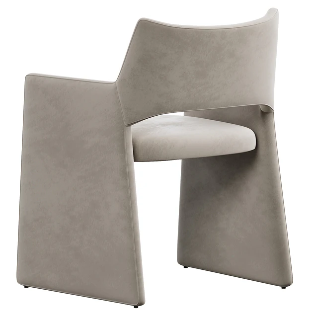 CB2 Foley Faux Mohair Gray Dining Armchair — Descargar