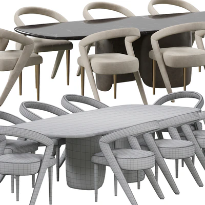 Wave Chair and Mellow Table — Ver 3