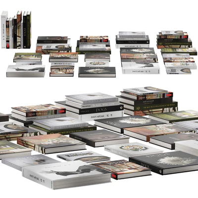 037 Decorative books set 04 Asia & Interior 00 — Ver 6