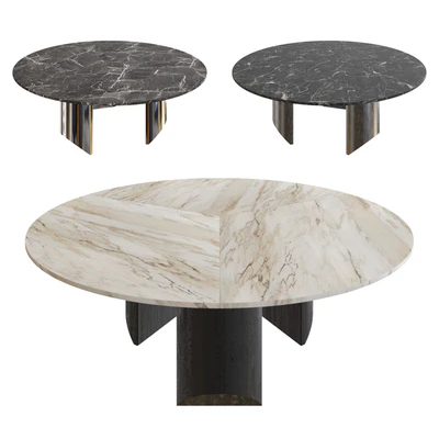 Minotti Wedge Round Marble Top — Ver 1