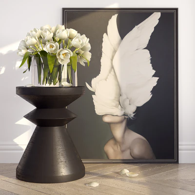 decorative set with tulips — Ver 1