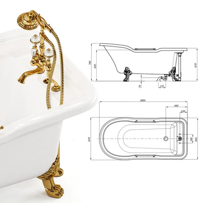 Migliore Imperio Bathtub on paws — Вид 2