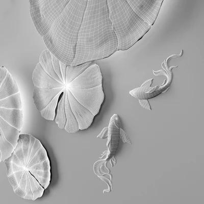 Wall decor - Water Lily — Ver 3