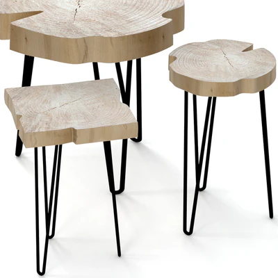 Set of coffee tables made of slab. — Ver 3