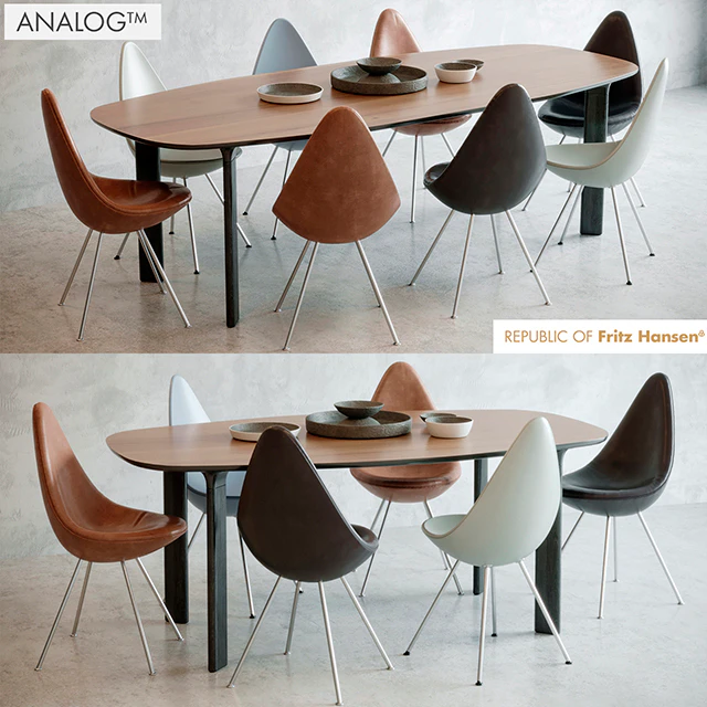 Analog table, Drop chair — Скачать