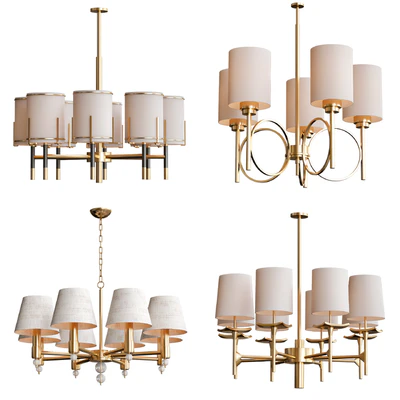Wide Antique Brass Chandelier — Скачать
