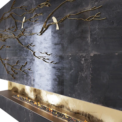 Decorative fireplace  branches — Вид 2